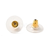 Brass Bullet Clutch Earring Backs X-KK-I057-G-1