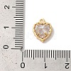 Brass Micro Pave Clear Cubic Zirconia Pendants KK-M294-11G-3