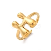 304 Stainless Steel Open Cuff Rings for Women RJEW-M060-01G-08-4