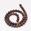 Natural Red Tiger Iron Round Bead Strands X-G-P075-22-6mm-2