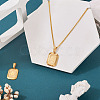 1Pc Stainless Steel Rectangle with Letter Pendants NJEW-TA0001-22A-5