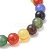 Natural Agate Beaded Stretch Bracelets for Women BJEW-JB12963-4