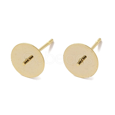 Brass Studs Earrings Finding KK-K383-02E-G-1