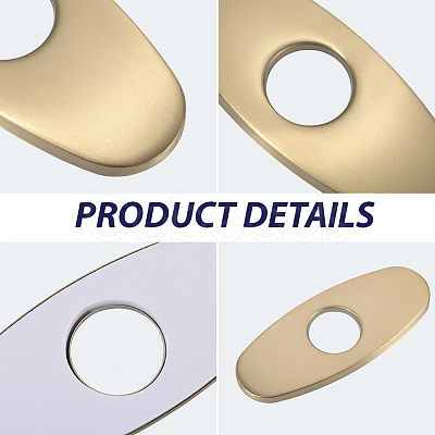 Oval Stainless Steel Faucet Hole Covers STAS-WH20001-18A-G-1