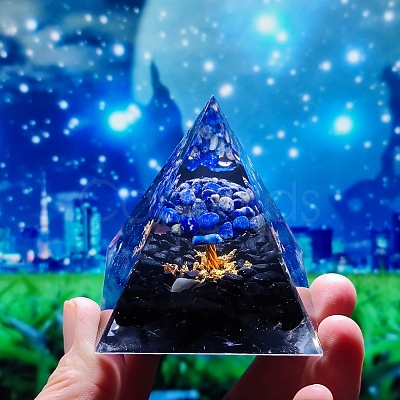 Orgonite Pyramid Resin Display Decorations TREE-PW0001-63A-1