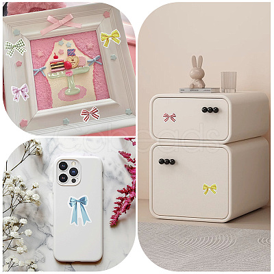 4 Sets PVC Plastic Decorative Sticker Labels DIY-SP0005-32A-1