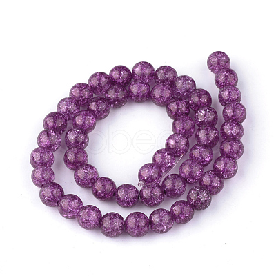 Synthetic Crackle Quartz Beads Strands X-GLAA-S134-8mm-16-1