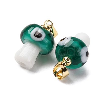 Handmade Lampwork Pendants LAMP-S069-06G-03-1