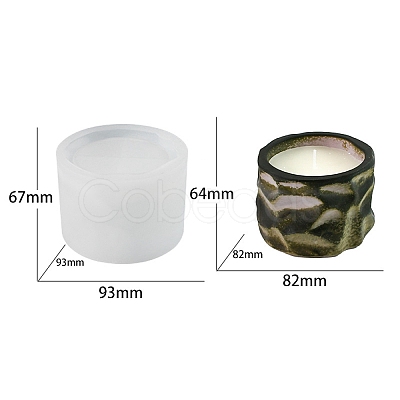 Food Grade Irregular Column DIY Silicone Candle Molds PW-WG83295-02-1