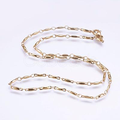 304 Stainless Steel Chain Necklaces STAS-P164-08G-1