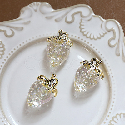 Resin Imitation Fruit Pendants INS-PW0001-01B-1