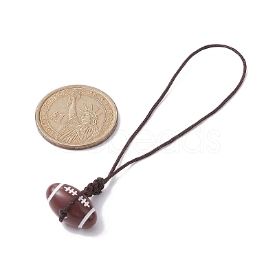 Sports Ball Theme Opaque Acrylic Pendant Decorations HJEW-JM01318-1