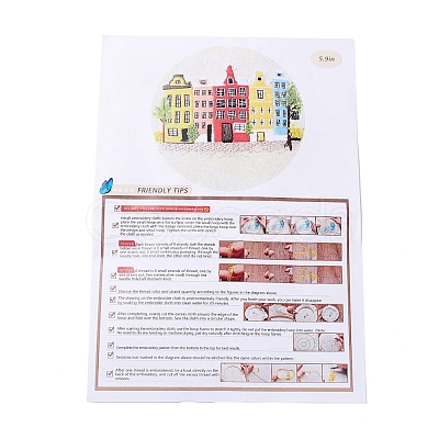 DIY Building Pattern Embroidery Starter Kit DIY-C038-12-1