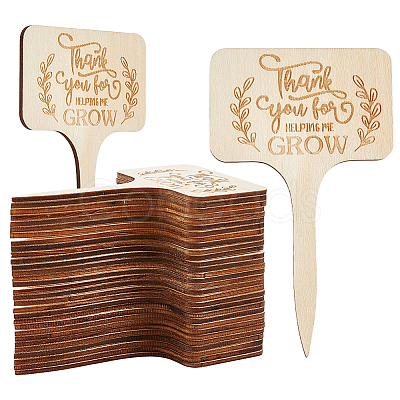 Wood Plant Labels DIY-GF0014-39A-1