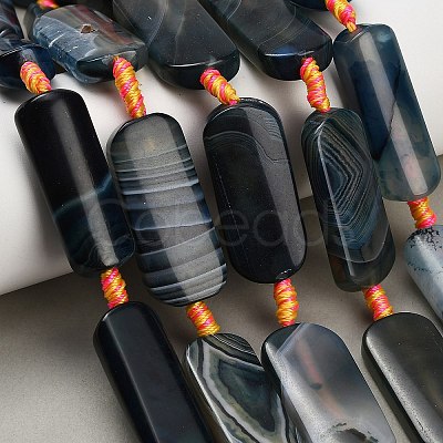 Dyed & Heated Natural Banded Agate Beads Strands GG-CBAB9C6-D01-01-1