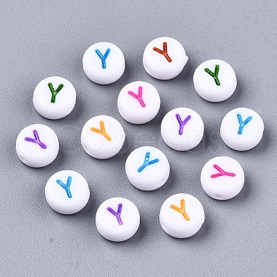 Opaque White Acrylic Beads MACR-N012-01Y-1