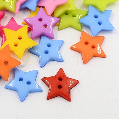 Acrylic Sewing Buttons BUTT-E070-B-M-1