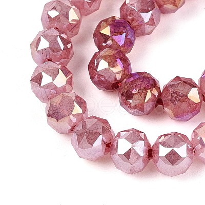Anti-Tarnish Electroplate Glass Beads Strands GLAA-N064-6mm-03-1
