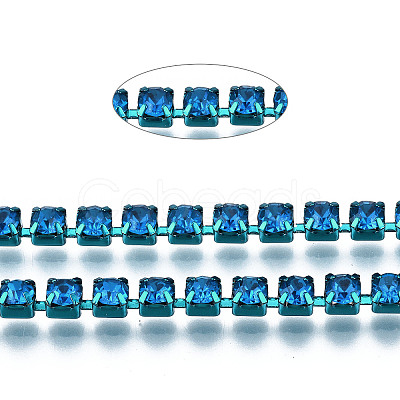Electrophoresis Iron Rhinestone Strass Chains CHC-Q009-SS12-B20-1