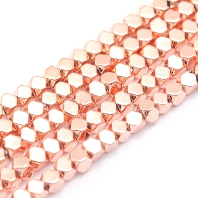 Electroplate Non-magnetic Synthetic Hematite Beads Strands G-L485-10C-RG-1