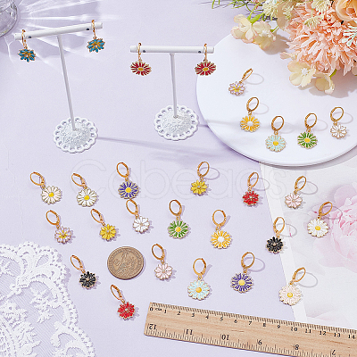 14Pair Brass Leverback Earring EJEW-AR00006-1