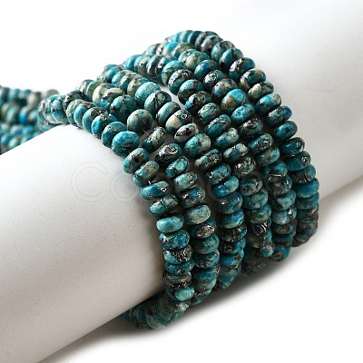 Synthetic Silver Line Turquoise Beads Strands G-L617-E03-2x4mm-1