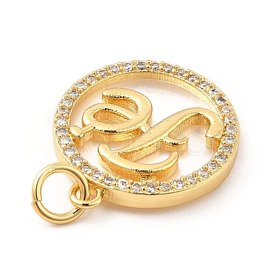 Rack Plating Brass Micro Pave Cubic Zirconia Pendants KK-K270-10G-1