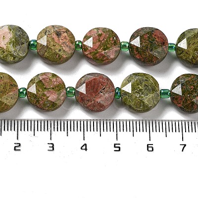 Natural Unakite Beads Strands G-NH0004-026-1