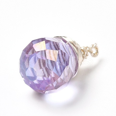 Transparent Glass Charms PALLOY-JF00853-02-1