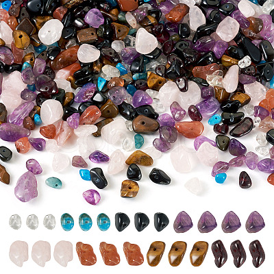 90G 8 Styles Natural Mixed Gemstone Beads G-TA0002-77-1