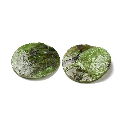 Spray Painted Natural Akoya Shell Charms LS-SHEL-F007-15A-07-1