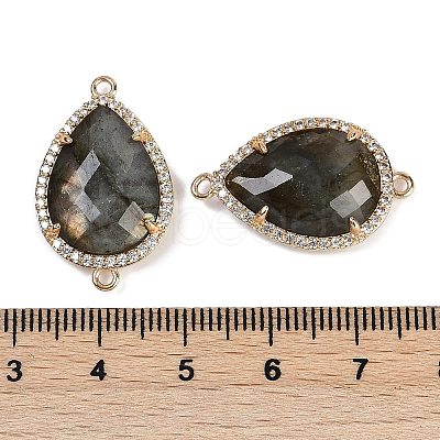 Natural Labradorite Faceted Teardrop Links G-B126-03G-04-1