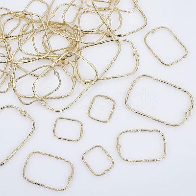 CHGCRAFT 36Pcs 3 Styles Alloy Open Back Bezel Pendants FIND-CA0006-07-1