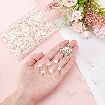 200Pcs ABS Plastic Imitation Pearl Bead KY-SC0002-03-1