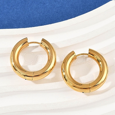 202 Stainless Steel Polishing Hoop Earrings EJEW-M106-02G-05-1
