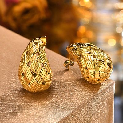 304 Stainless Steel Stud Earring PW-WGE3A18-01-1