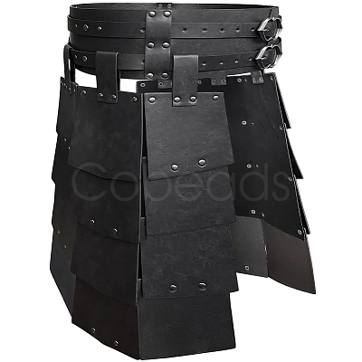 Medieval PU Imitation Leather Thigh Waist Armor AJEW-WH20054-091A-1