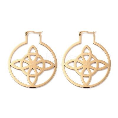 304 Stainless Steel Hoop Earrings EJEW-P271-02C-G-1