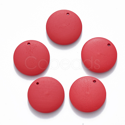 Painted Wood Pendants WOOD-Q040-018A-A07-1