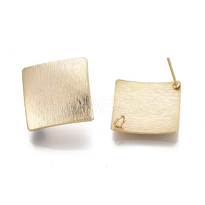 Brass Stud Earring Findings X-KK-N233-020-NF-1
