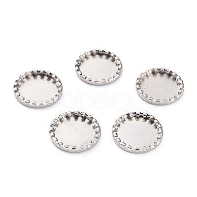 Non-Tarnish 304 Stainless Steel Cabochon Settings STAS-Y001-08P-1