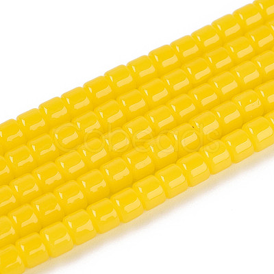 Imitation Jade Glass Beads Strands GLAA-N065-4x4mm-B02-1