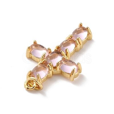 Rack Plating Brass Micro Pave Cubic Zirconia Pendants LS-KK-A160-02G-1