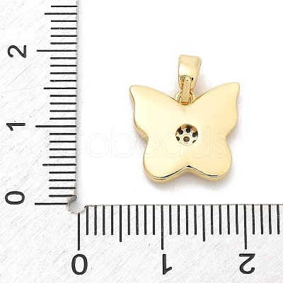 Brass Micro Pave Cubic Zirconia Pendents KK-M303-01G-07-1