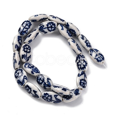 Handmade Blue and White Porcelain Beads PORC-I027-17A-1