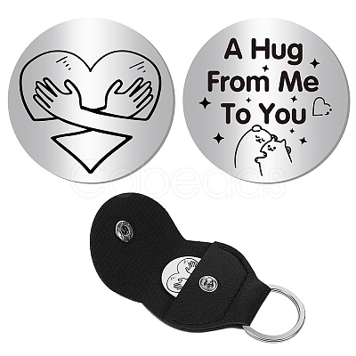 CREATCABIN Pocket Hug Token Long Distance Relationship Keepsake Keychain Making Kit DIY-CN0002-67F-1