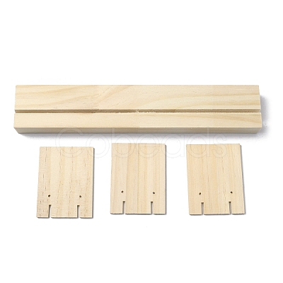 1-Slot Wooden Earring Display Card Stands EDIS-R027-01A-01-1
