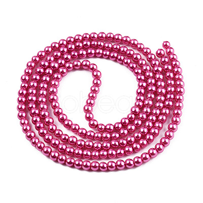 Baking Paint Glass Pearl Bead Strands HY-Q003-3mm-10-1