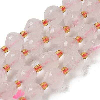 Natural Rose Quartz Beads Strands G-K387-A08-02-1