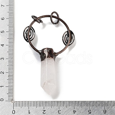 Natural Quartz Crystal Faceted Pointed Bullet Big Pendants G-A221-02B-1